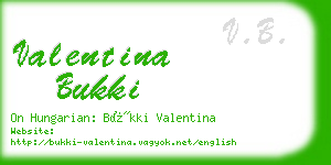 valentina bukki business card